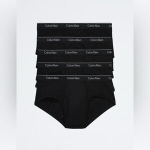 5pk Calvin Klein Men’s Black Cotton Classic Hip Briefs Small